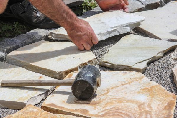 Stone Sidewalk Installation in Windsor